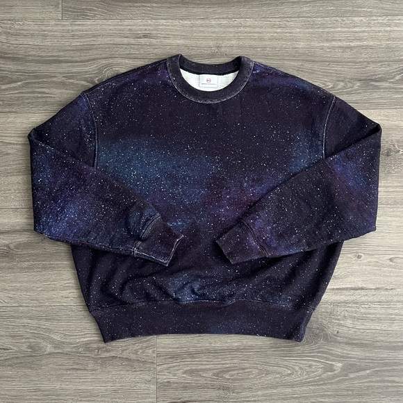 ADRIANO GOLDSCHMIED Womens Oversized Sweatshirt Small Galaxy Purple Loungewear - Picture 1 of 8